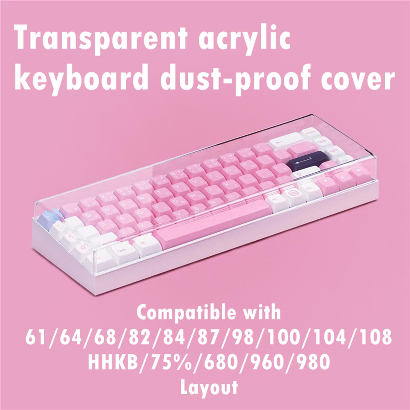 Gaming Accessories Aesthetic - 108 คีย์คีย์บอร์ดฝุ่นอะคริลิคโปร่งใสฟิล์มประสิทธิภาพสูงพรีเมี่ยมคีย์บอร์ดสําหรับคีย์บอร์ดเกมกล